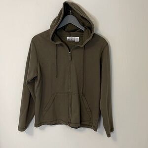 Paul‎ Harris Design Hooded Sweat Shirt. Size Medium. Olive Green